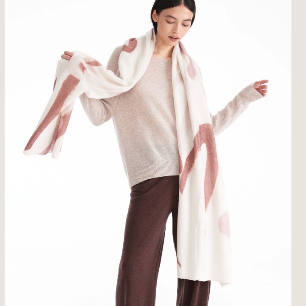 Printed Love Cashmere Scarf/Wrap from NakedCashmere